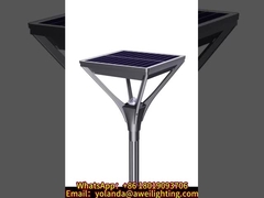 Chiếc cánh tay đèn vườn năng lượng mặt trời mới đang được đánh bóng.