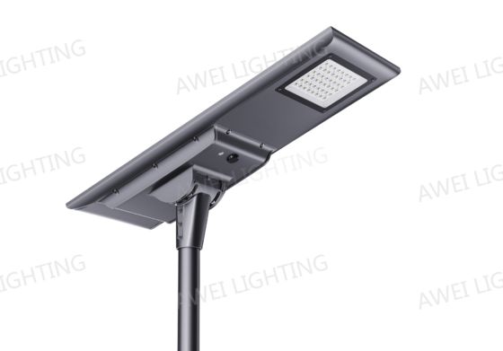 50W Mặt trời LED Street Light chống nước IP66 230LM / W Với tấm pin mặt trời hiệu quả cao được sử dụng trên đường phố.